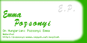 emma pozsonyi business card